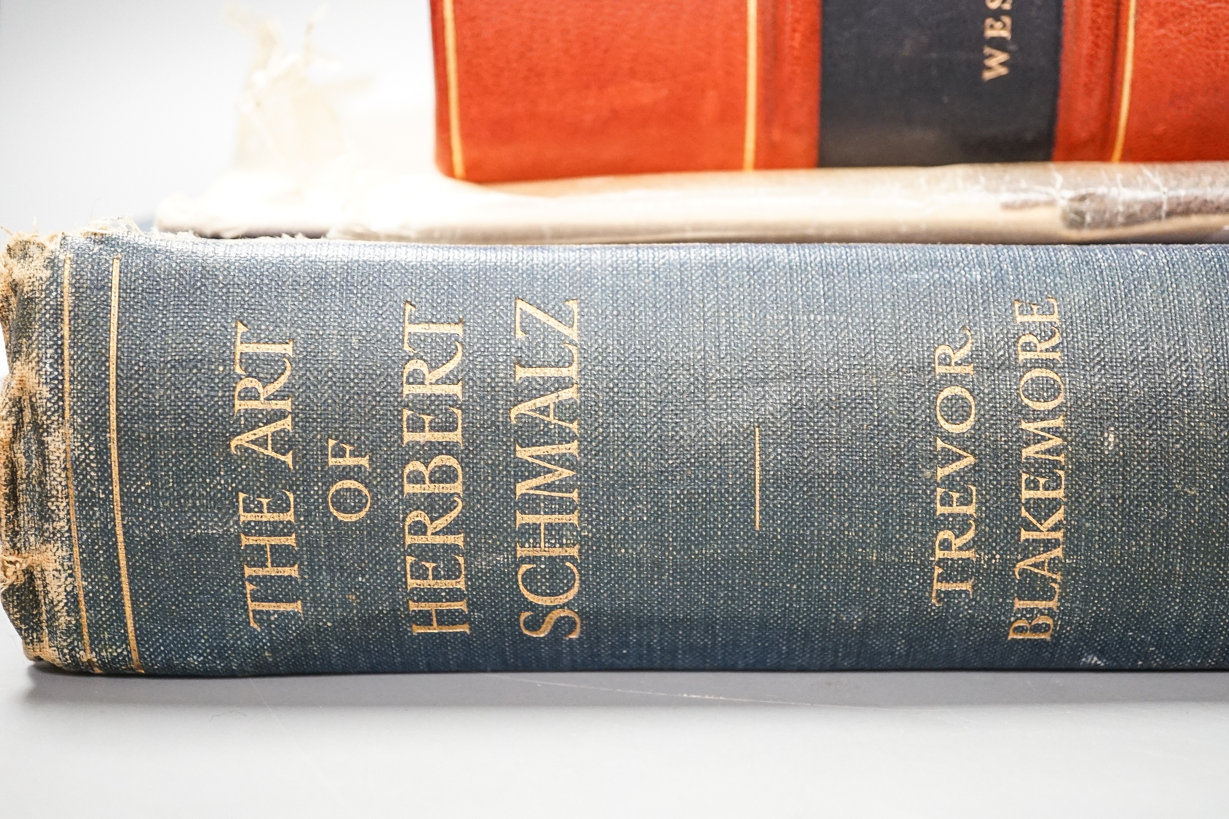 Bonhote, Col. J - Historial Records of the West Kent Militia, qto, rebound half calf and 7 other books